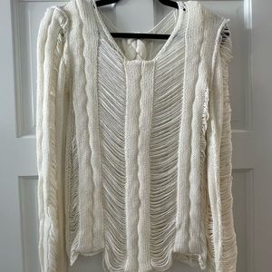 Asilio distressed sweater - white
